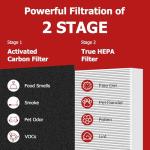 Air Purifier Filter R Replacement for Honeywell Air Purifier HPA100/200/300 and 5000 Series, Funmit 6 Pack Filter Compatible with Honeywell R Filter (HRF-R3 & HRF-R2 & HRF-R1)