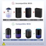 2 Pack TZ-K1 Replacement Filter Compatible with FreAire KN6391, Compatible with ToLife TZ-K1, Compatible with VOOPNU DH-JH12, for MK-01 MK-06, MJ012H, 3-in-1 Filter Replacement for Smoke Pollen, Black