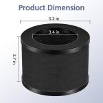 2 Pack TZ-K1 Replacement Filter Compatible with FreAire KN6391, Compatible with ToLife TZ-K1, Compatible with VOOPNU DH-JH12, for MK-01 MK-06, MJ012H, 3-in-1 Filter Replacement for Smoke Pollen, Black