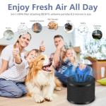 2 Pack TZ-K1 Replacement Filter Compatible with FreAire KN6391, Compatible with ToLife TZ-K1, Compatible with VOOPNU DH-JH12, for MK-01 MK-06, MJ012H, 3-in-1 Filter Replacement for Smoke Pollen, Black