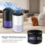 2 Pack TZ-K1 Replacement Filter Compatible with FreAire KN6391, Compatible with ToLife TZ-K1, Compatible with VOOPNU DH-JH12, for MK-01 MK-06, MJ012H, 3-in-1 Filter Replacement for Smoke Pollen, Black