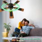 40 Pcs Ceiling Fan Filters for Blades, Fan Air Purifier Pads with Activated Coconut Shell Carbon, Universal Easy Stick Ceiling Fans Filter Fit for Common Household Office Contaminants