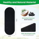 15 Pack Ceiling Fan Filters for Blades - Activated Coconut Carbon Air Purifier Pads, Universal Easy-Stick Blades Filters for Common Household Contaminants