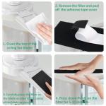 40 Pcs Ceiling Fan Filters for Blades, Fan Air Purifier Pads with Activated Coconut Shell Carbon, Universal Easy Stick Ceiling Fans Filter Fit for Common Household Office Contaminants