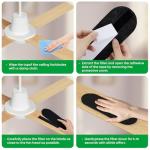 15 Pack Ceiling Fan Filters for Blades - Activated Coconut Carbon Air Purifier Pads, Universal Easy-Stick Blades Filters for Common Household Contaminants