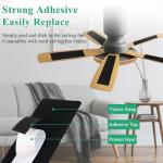 40 Pcs Ceiling Fan Filters for Blades, Fan Air Purifier Pads with Activated Coconut Shell Carbon, Universal Easy Stick Ceiling Fans Filter Fit for Common Household Office Contaminants