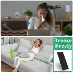 40 Pcs Ceiling Fan Filters for Blades, Fan Air Purifier Pads with Activated Coconut Shell Carbon, Universal Easy Stick Ceiling Fans Filter Fit for Common Household Office Contaminants