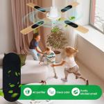 15 Pack Ceiling Fan Filters for Blades - Activated Coconut Carbon Air Purifier Pads, Universal Easy-Stick Blades Filters for Common Household Contaminants