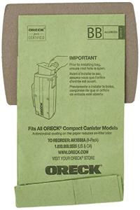 Oreck Vacuum Cleaner Bags for Buster B Canister Vacs, Pack of 8, Green, Type BB, Part # AK1BB8A, Oreck Vacuum Bags Refill
