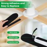 15 Pack Ceiling Fan Filters for Blades - Activated Coconut Carbon Air Purifier Pads, Universal Easy-Stick Blades Filters for Common Household Contaminants