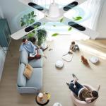 15 Pack Ceiling Fan Filters for Blades - Activated Coconut Carbon Air Purifier Pads, Universal Easy-Stick Blades Filters for Common Household Contaminants