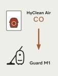 Miele HyClean Air CO Vacuum Cleaner Bags for Miele Guard M1 Vacuum Cleaners, XL Pack of 8 Vacuum Bags and 2 AirClean Exhaust Filters – 12909630
