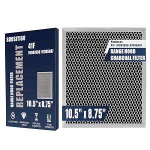 97007696 Range Hood Filter 41F Stove Vent Hood Filters for Kitchen Range Hood Filter Replacement Grease Mesh Grease & Charcoal Carbon Oven Vent Hood Filters by Size 10.5" x 8.8" 41F 10.5" x 8.75"