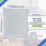Bagean Stove Hood Vent Filter 11.8" x 14.3" BPS1FA30 - Compatible with NuTone Allure & Broan Range Hood Filter Replacement 99010299 - Fits QS1 QS2 30" Hoods - Blocks Grease & Filters Oven Air (2-Pk)