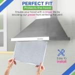 Bagean Stove Hood Vent Filter 11.8" x 14.3" BPS1FA30 - Compatible with NuTone Allure & Broan Range Hood Filter Replacement 99010299 - Fits QS1 QS2 30" Hoods - Blocks Grease & Filters Oven Air (2-Pk)