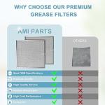 99010316 Range Hood Grease Filter 11 1/4" x 11 3/4" Compatible with b-roan Nu-tone Ken-more Stove Replace S99010316, WA65AF, NTK7450000, 990721400, 990721400A (2 Pack) by AMI PARTS