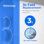 Waterdrop G3-2CFCB Filter, Replacement for Waterdrop G3-W & G3P600 & G3P800 Reverse Osmosis System, Pack of 2 G3-N1CF Filters and 1 G3-N3CB Filter, 1-Year Combo