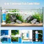 Aquarium Filter for 40-70 Gallons Tank, 225GPH Fish Tank Filters with Oxygenation, Wavemaker & Impurity Isolation, Multi-Functional Circulation System