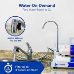 Express Water EZRO5 Countertop Reverse Osmosis Water Filtration System, Simple Set Up Faucet Filter, White