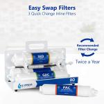 Express Water EZRO5 Countertop Reverse Osmosis Water Filtration System, Simple Set Up Faucet Filter, White
