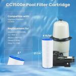 Future Way CC1500e Pool Filter Cartridge Replacement for Hayward XStream CC1500, Replace Hayward CCX1500RE, Pleatco PXST150, Unicel C-8316, 150 sq.ft
