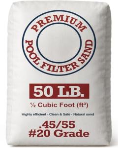 Play22 20 Grade Pool Filter Sand - Pool Sand, 50 Pound Bag Silica Sand for Pool Filter, Non Staining, Non Corroding, for Above Ground and Inground Swimming Pool Care