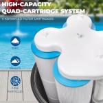 XtremepowerUS 425 SQ/FT Pool Cartridge Filter In-Ground Above Ground Swimming Pool and Spa Filter System (4-Pieces Filter Set) 2" Inlet/Outlet Fitting