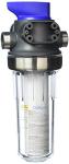 Culligan WH-S200-C Whole House Water Filter Housing – 3/4" Inlet/Outlet, Standard Duty, Sediment Filtration System, Clear Housing, Pressure Relief Valve, NSF Certified