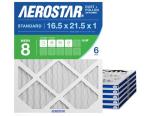 Aerostar MERV 8 Pleated HVAC Filters - 6 Pack