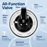 VIVOHOME 2087 GPH Sand Filter Pump for Above Ground Pools up to 4,600 Gallons, 7-Way Valve with 22 lb Sand Capacity, Heavy-Duty Rust-Resistant Housing