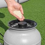 Bestway 1,500 Gallon Sand Filter Pump for 300 to 11,200 Gallon Above Ground Outdoor Swimming Pools with ChemConnect Clean Water Dispenser