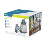 Bestway 2,200 Gallon Sand Filter Pool Pump for Above Ground Swimming Pools up to 14,400 Gallons with Pre-Filter Strainer Basket & Valve Adapter Set