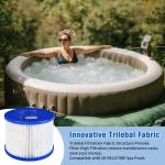 SLSM Screw-in Hot Tub Filter Cartridges Replacement for All RELXTIME, ALEKO, Wejoy, Aquaspa Spa,Clever Spa Filter,Threaded Filter for Inflatable Hot Tubs & Massage Pools (8 Pack)