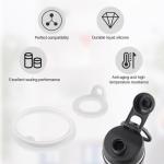 Tinoaly 6pcs Gasket Replacement for TAKEYA Actives, Silicone Sealing O Ring Leak-Proof Water Bottle Lid Seal Parts Compatible with 18oz, 22oz, 24oz, 32oz, 40oz Water Bottles