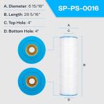 SpiroPure Replacement for Sta-Rite PXC-150 25230-0150S Waterway 817-0150P Unicel C-8416 Pleatco PWWPC150B Filbur FC-0016 FC-2576 Hot Tub Spa Pool Replacement Cartridge