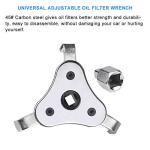 GOHAWKTEQ Universal Adjustable Oil Filter Wrench From 2-1/2 inch to 4.5 inch Oil Filter Wrench Tool Set With 3 Jaw