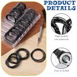 Xthrotsenk 200Pcs O Ring Watch Gasket Kit Assorted Watch Back Gasket Rubber Watches Sealing Ring 0.5/0.6 16-30mm Rubber Seal Washers Set Replacement O Rings for Watches Repair, 18 Sizes