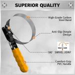 ELEAD 9-Piece Ultimate Oil Filter Wrench Set - Professional Oil Filter Removal Tool, Swivel Head Oil Filter Wrenches, Adjustable Oil Filter Remover Pliers, Universal Oil Filter Wrench and Valve Lapper