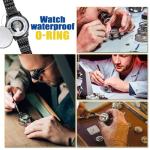 Xthrotsenk 200Pcs O Ring Watch Gasket Kit Assorted Watch Back Gasket Rubber Watches Sealing Ring 0.5/0.6 16-30mm Rubber Seal Washers Set Replacement O Rings for Watches Repair, 18 Sizes