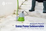Green Expert 1/3HP Submersible Sump Pump with Unique Flow Sensor Switch Last-inch Water Drainage for Flooded Basement Backyard Pool Hot Tub Rain Barrel Easy to Use Backup Drain Pump 25-Foot Power Cord
