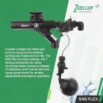 Zoeller 540 FLEX Water-Powered Backup Sump Pump System – No Battery or Electricity Required - Installs Horizontally or Vertically - Works During Sump Pump Failure - ¾″ Inlet / 1-½″ Discharge