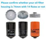 Ibetter Heavy Duty 74mm 14 Flutes Oil Filter Wrench For Volkswagen, Mercedes Benz, VW, Audi, Porsche, Mazda, Sprinter, Select Mobil1, Bosch and Mahle