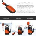 Sump Pump, Prostormer 1HP 3700GPH Submersible Clean/Dirty Water Pump with Automatic Float Switch for Pool, Pond,Garden, Flooded Cellar, Aquarium and Irrigation (Orange)