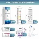 20 in 1 Water Tester for Drinking Water, Well Water Testing Kit, Suitable for Household Tap Water, Natural Water Quality Testing, Can Detect Water Hardness, Chlorine, Lead, Ph, Etc. (123 Test Strips)
