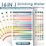 20 in 1 Water Tester for Drinking Water, Well Water Testing Kit, Suitable for Household Tap Water, Natural Water Quality Testing, Can Detect Water Hardness, Chlorine, Lead, Ph, Etc. (123 Test Strips)