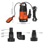 Sump Pump, Prostormer 1HP 3700GPH Submersible Clean/Dirty Water Pump with Automatic Float Switch for Pool, Pond,Garden, Flooded Cellar, Aquarium and Irrigation (Orange)