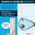 RZ Mask RZM3 - Patented 99.8% Filtration Efficiency All Day Reusable Air Filtration Mask, Anti Fogging, up to 50% Better Breathability, RZ Secure 360° Seal™, and 3 Straps, Trusted by First Responders