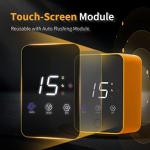 iSpring WSP50ARB Spin Down Sediment Water Filter, Reusable with Touch-Screen Auto Flushing Module and Built-in Housing Scraper, Brass Top Clear Housing, 50 Micron