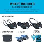 RZ Mask RZM3 - Patented 99.8% Filtration Efficiency All Day Reusable Air Filtration Mask, Anti Fogging, up to 50% Better Breathability, RZ Secure 360° Seal™, and 3 Straps, Trusted by First Responders