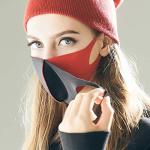 LOOKA | Protective Fashion Air Mask | Washable and Reusable | Comfortable | BAMBAM Red (Large)